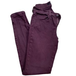 J Brand Maroon Skinny Jeans